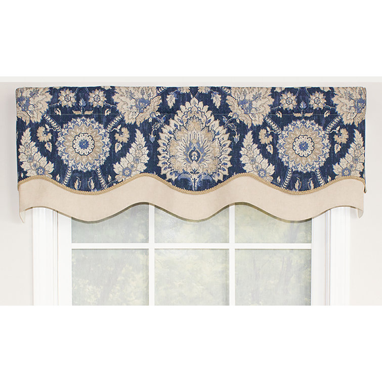 RLF Home Floral Cotton Scalloped 50'' Window Valance & Reviews Wayfair.ca